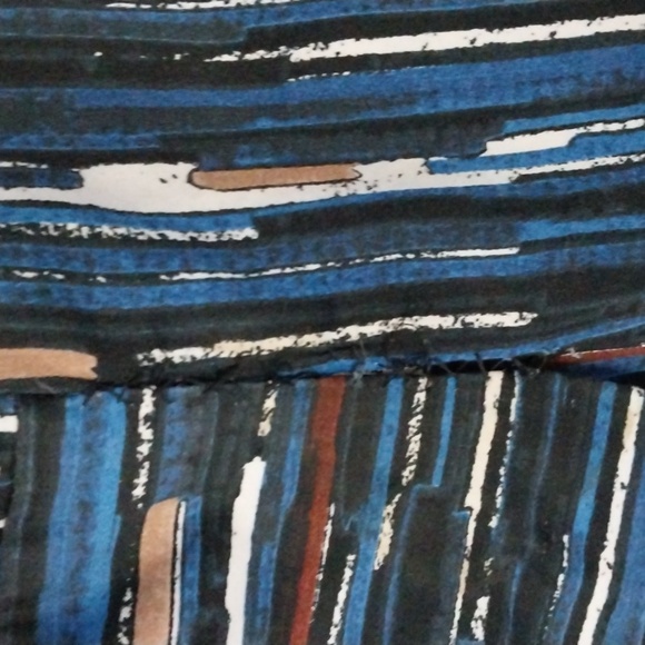 Blue black tan pencil skirt - Picture 3 of 4